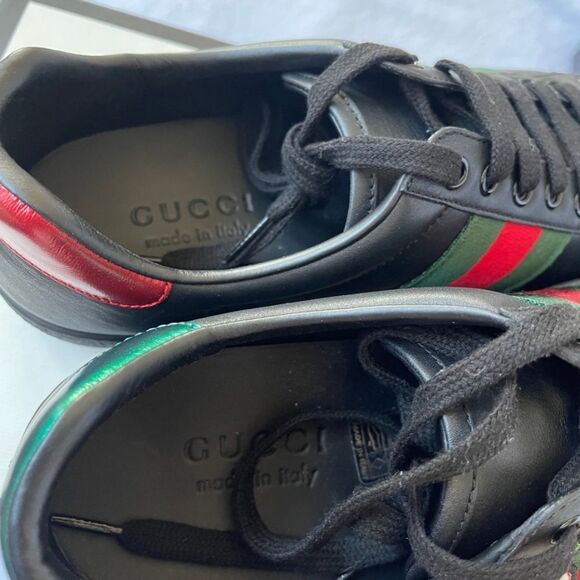 Gucci Ace Leather Sneakers - Picture 2 of 4